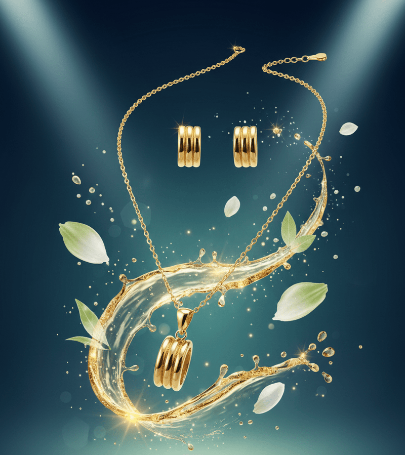 Triple Band Pendant Set