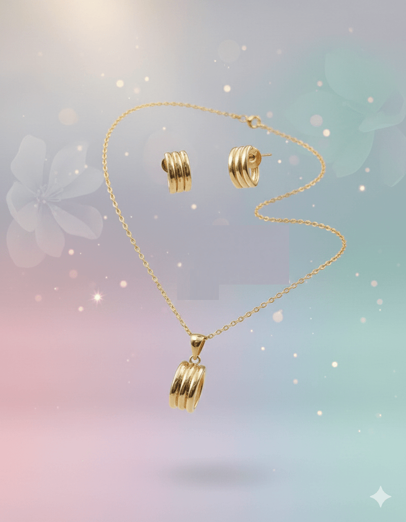 Triple Band Pendant Set