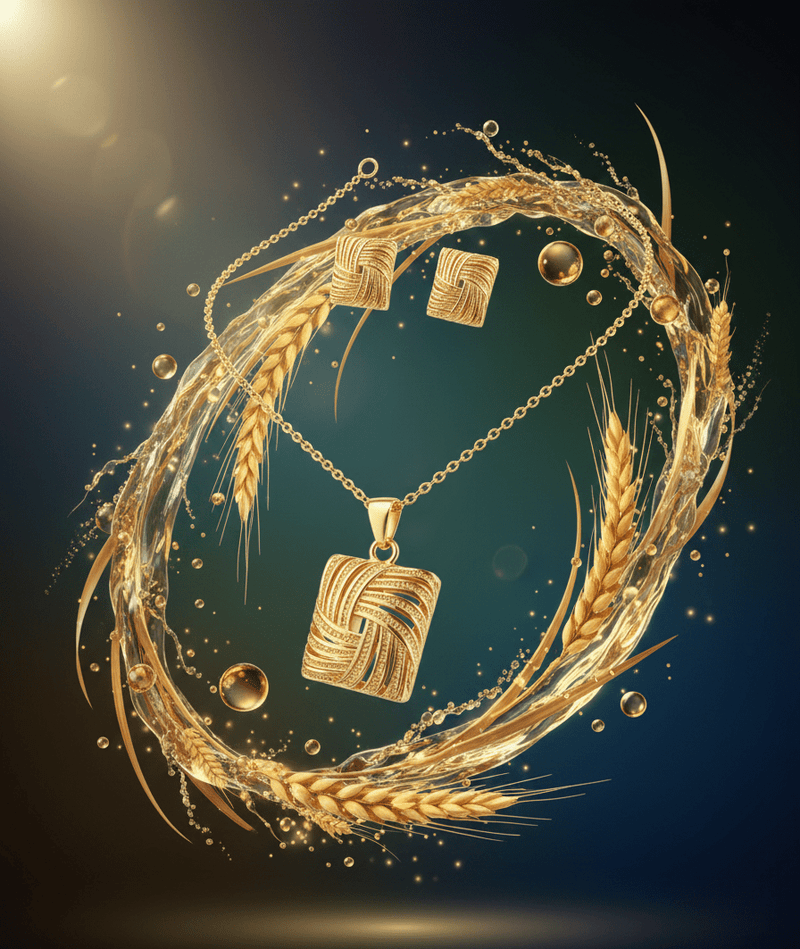 Woven Square Pendant Set